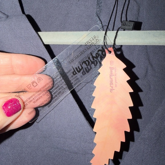 Essentials Slate Blue Two-Piece Pantsuit with Buttoned Vest - Picture 5 of 14